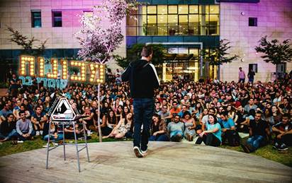 Standup show in front of the students