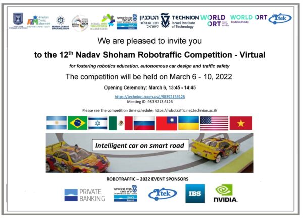 12th Nadav Shoham Robotraffic Competition - Virtual