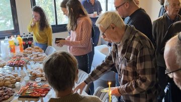 הדלקת נר חנוכה ראשון בפקולטה להנדסת מכונות