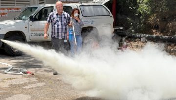 תרגול כיבוי אש ביום הבטיחות 2026