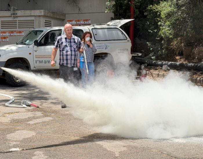 תרגול כיבוי אש ביום הבטיחות 2026